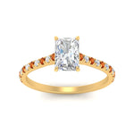 Load image into Gallery viewer, french-pave-radiant-petite-orange-sapphire-engagement-ring-in-FD9918RARGSAORANGLE3-NL-YG
