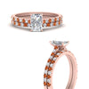 Load image into Gallery viewer, french-pave-radiant-petite-orange-sapphire-wedding-ring-set-in-FD9918RAGSAORANGLE3-NL-RG-B1