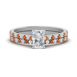 Load image into Gallery viewer, french-pave-radiant-petite-orange-sapphire-wedding-ring-set-in-FD9918RAGSAORANGLE3-NL-WG-B1
