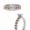 Load image into Gallery viewer, french-pave-radiant-petite-orange-sapphire-wedding-ring-set-in-FD9918RAGSAORANGLE3-NL-WG-B1