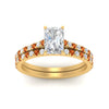 Load image into Gallery viewer, french-pave-radiant-petite-orange-sapphire-wedding-ring-set-in-FD9918RAGSAORANGLE3-NL-YG-B1