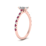Load image into Gallery viewer, french-pave-radiant-petite-pink-sapphire-engagement-ring-in-FD9918RARGSADRPIANGLE3-NL-RG
