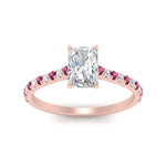 Load image into Gallery viewer, french-pave-radiant-petite-pink-sapphire-engagement-ring-in-FD9918RARGSADRPIANGLE3-NL-RG
