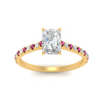 Load image into Gallery viewer, french-pave-radiant-petite-pink-sapphire-engagement-ring-in-FD9918RARGSADRPIANGLE3-NL-YG
