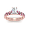 Load image into Gallery viewer, french-pave-radiant-petite-pink-sapphire-wedding-ring-set-in-FD9918RAGSADRPIANGLE3-NL-RG-B1