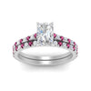 Load image into Gallery viewer, french-pave-radiant-petite-pink-sapphire-wedding-ring-set-in-FD9918RAGSADRPIANGLE3-NL-WG-B1