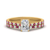 Load image into Gallery viewer, french-pave-radiant-petite-pink-sapphire-wedding-ring-set-in-FD9918RAGSADRPIANGLE3-NL-YG-B1