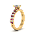 Load image into Gallery viewer, french-pave-radiant-petite-pink-sapphire-wedding-ring-set-in-FD9918RAGSADRPIANGLE3-NL-YG-B1
