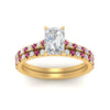 Load image into Gallery viewer, french-pave-radiant-petite-pink-sapphire-wedding-ring-set-in-FD9918RAGSADRPIANGLE3-NL-YG-B1