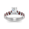 Load image into Gallery viewer, french-pave-radiant-petite-ruby-wedding-ring-set-in-FD9918RAGRUDRANGLE3-NL-WG-B1