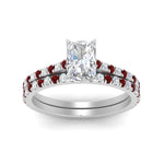 Load image into Gallery viewer, french-pave-radiant-petite-ruby-wedding-ring-set-in-FD9918RAGRUDRANGLE3-NL-WG-B1
