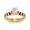 Load image into Gallery viewer, french-pave-radiant-petite-ruby-wedding-ring-set-in-FD9918RAGRUDRANGLE3-NL-YG-B1