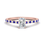 Load image into Gallery viewer, french-pave-radiant-petite-sapphire-engagement-ring-in-FD9918RARGSABLANGLE3-NL-RG
