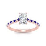 Load image into Gallery viewer, french-pave-radiant-petite-sapphire-engagement-ring-in-FD9918RARGSABLANGLE3-NL-RG
