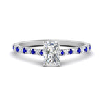Load image into Gallery viewer, french-pave-radiant-petite-sapphire-engagement-ring-in-FD9918RARGSABLANGLE3-NL-WG
