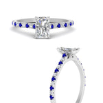 Load image into Gallery viewer, french-pave-radiant-petite-sapphire-engagement-ring-in-FD9918RARGSABLANGLE3-NL-WG
