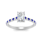 Load image into Gallery viewer, french-pave-radiant-petite-sapphire-engagement-ring-in-FD9918RARGSABLANGLE3-NL-WG
