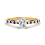 Load image into Gallery viewer, french-pave-radiant-petite-sapphire-engagement-ring-in-FD9918RARGSABLANGLE3-NL-YG
