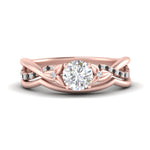Load image into Gallery viewer, french-pave-round-contour-black-diamond-wedding-band-in-rose-gold-FD9986B1ROGBLACK-NL-RG