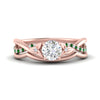 Load image into Gallery viewer, french-pave-round-contour-emerald-wedding-band-in-rose-gold-FD9986B1ROGEMGR-NL-RG