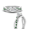 Load image into Gallery viewer, french-pave-round-contour-emerald-wedding-band-in-white-gold-FD9986B1ROGEMGR-NL-WG
