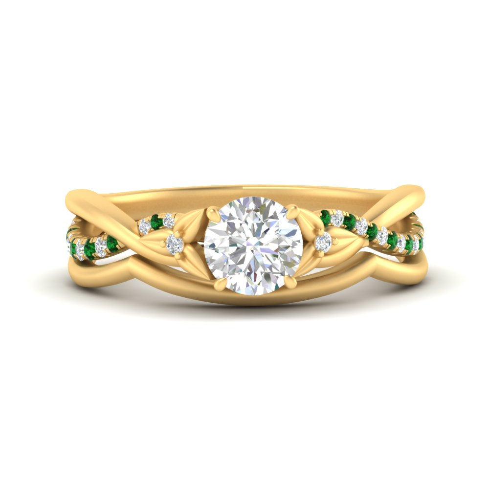 french-pave-round-contour-emerald-wedding-band-in-yellow-gold-FD9986B1ROGEMGR-NL-YG