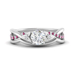 Load image into Gallery viewer, french-pave-round-contour-pink-sapphire-wedding-band-in-white-gold-FD9986B1ROGSADRPI-NL-WG