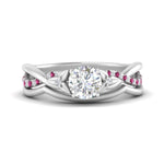 Load image into Gallery viewer, french-pave-round-contour-pink-sapphire-wedding-band-in-white-gold-FD9986B1ROGSADRPI-NL-WG
