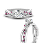 Load image into Gallery viewer, french-pave-round-contour-pink-sapphire-wedding-band-in-white-gold-FD9986B1ROGSADRPI-NL-WG