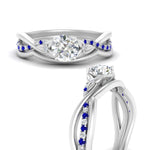 Load image into Gallery viewer, french-pave-round-contour-sapphire-wedding-band-in-white-gold-FD9986B1ROGSABL-NL-WG
