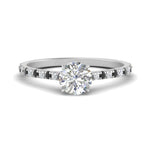 Load image into Gallery viewer, french-pave-round-petite-black-diamond-engagement-ring-in-FD9918RORGBLACKANGLE3-NL-WG
