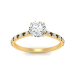 Load image into Gallery viewer, french-pave-round-petite-black-diamond-engagement-ring-in-FD9918RORGBLACKANGLE3-NL-YG
