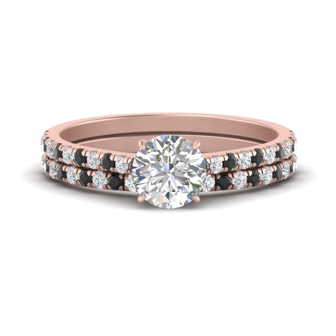 french-pave-round-petite-black-diamond-wedding-ring-set-in-FD9918ROGBLACKANGLE3-NL-RG-B1