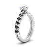 Load image into Gallery viewer, french-pave-round-petite-black-diamond-wedding-ring-set-in-FD9918ROGBLACKANGLE3-NL-WG-B1