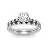Load image into Gallery viewer, french-pave-round-petite-black-diamond-wedding-ring-set-in-FD9918ROGBLACKANGLE3-NL-WG-B1