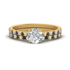 Load image into Gallery viewer, french-pave-round-petite-black-diamond-wedding-ring-set-in-FD9918ROGBLACKANGLE3-NL-YG-B1