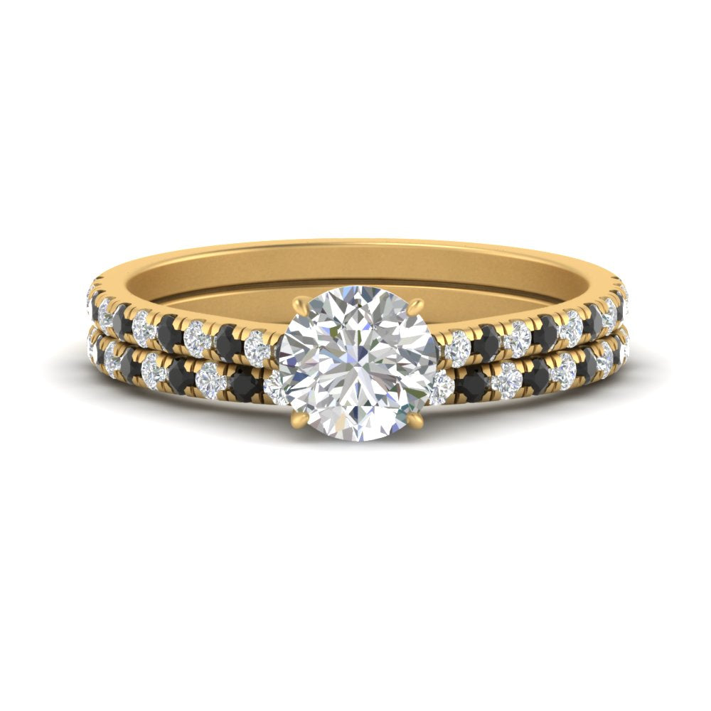 french-pave-round-petite-black-diamond-wedding-ring-set-in-FD9918ROGBLACKANGLE3-NL-YG-B1