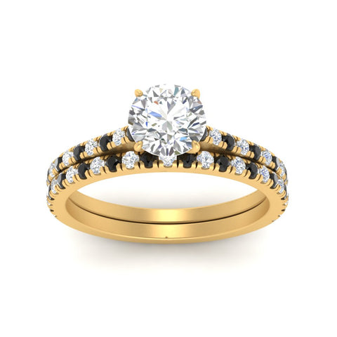 french-pave-round-petite-black-diamond-wedding-ring-set-in-FD9918ROGBLACKANGLE3-NL-YG-B1