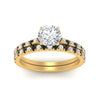 Load image into Gallery viewer, french-pave-round-petite-black-diamond-wedding-ring-set-in-FD9918ROGBLACKANGLE3-NL-YG-B1