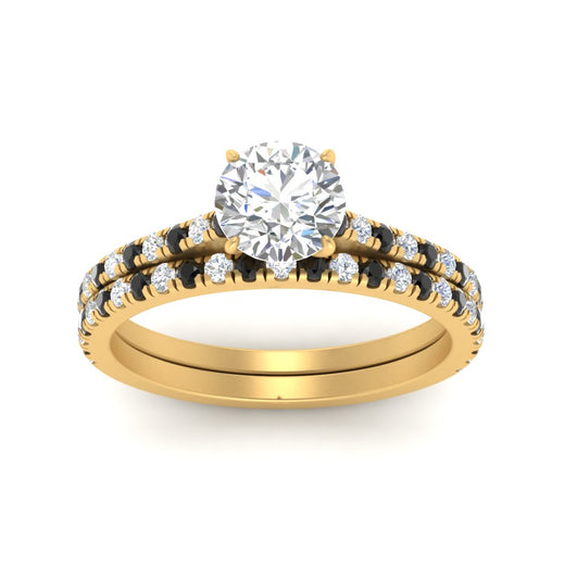 french-pave-round-petite-black-diamond-wedding-ring-set-in-FD9918ROGBLACKANGLE3-NL-YG-B1