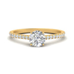 Load image into Gallery viewer, french-pave-round-petite-diamond-engagement-ring-in-FD9918RORANGLE3-NL-YG
