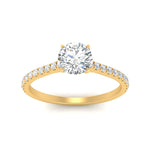 Load image into Gallery viewer, french-pave-round-petite-diamond-engagement-ring-in-FD9918RORANGLE3-NL-YG
