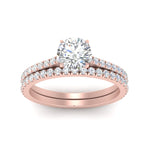 Load image into Gallery viewer, french-pave-round-petite-diamond-wedding-ring-set-in-FD9918ROANGLE3-NL-RG-B1

