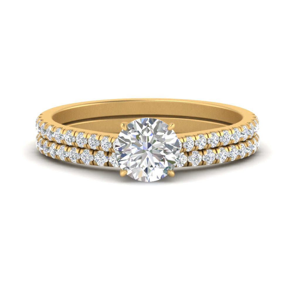 french-pave-round-petite-diamond-wedding-ring-set-in-FD9918ROANGLE3-NL-YG-B1