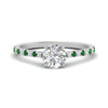 Load image into Gallery viewer, u-prong-thin-round-cut-diamond-engagement-ring-with-emerald-in-FD9154RFANCYI-NL-WG-1