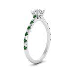 Load image into Gallery viewer, u-prong-thin-round-cut-diamond-engagement-ring-with-emerald-in-FD9154RFANCYI-NL-WG-1
