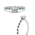 Load image into Gallery viewer, u-prong-thin-round-cut-diamond-engagement-ring-with-emerald-in-FD9154RFANCYI-NL-WG-1
