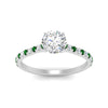Load image into Gallery viewer, u-prong-thin-round-cut-diamond-engagement-ring-with-emerald-in-FD9154RFANCYI-NL-WG-1