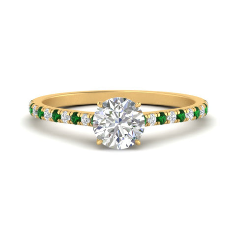 french-pave-round-petite-emerald-engagement-ring-in-FD9918RORGEMGRANGLE3-NL-YG