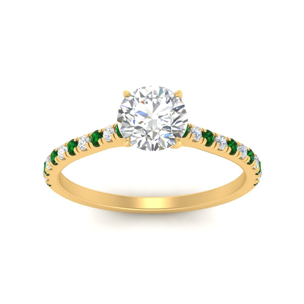 french-pave-round-petite-emerald-engagement-ring-in-FD9918RORGEMGRANGLE3-NL-YG